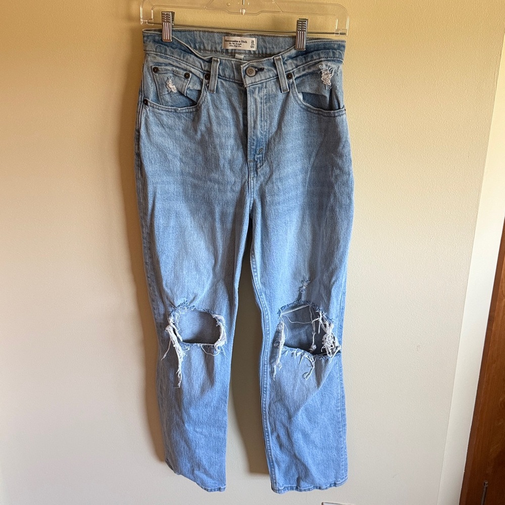 Abercrombie & Fitch Light Blue Ultra High Rise Jeans